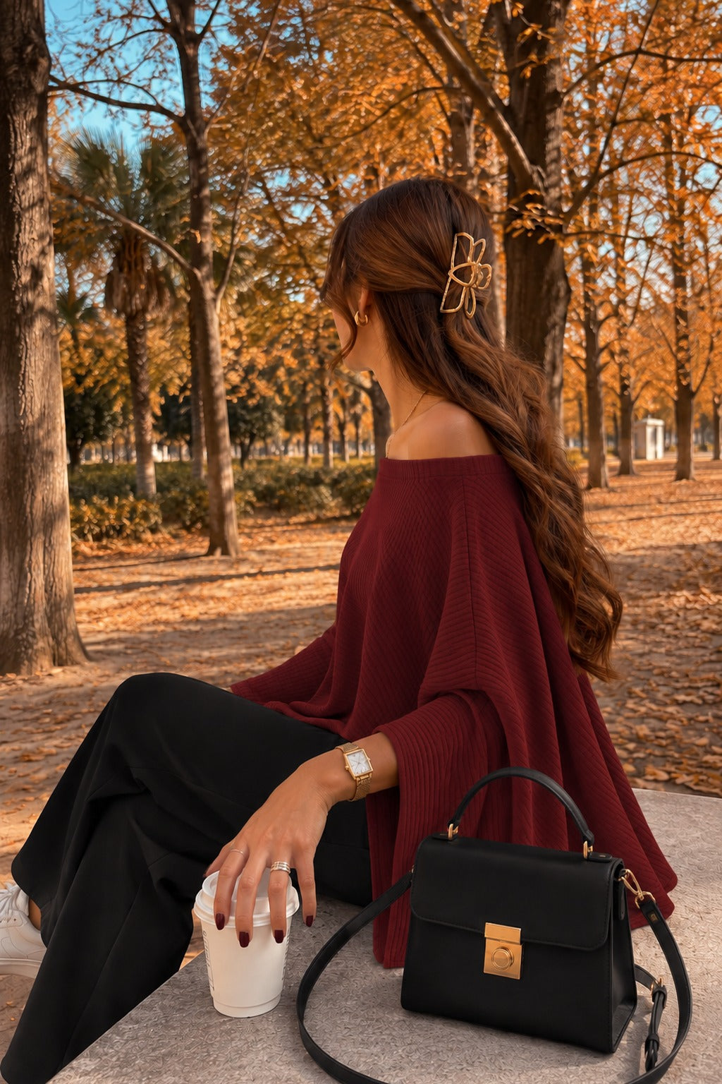 Oversized Poncho Top | بونشو أوفر سايز