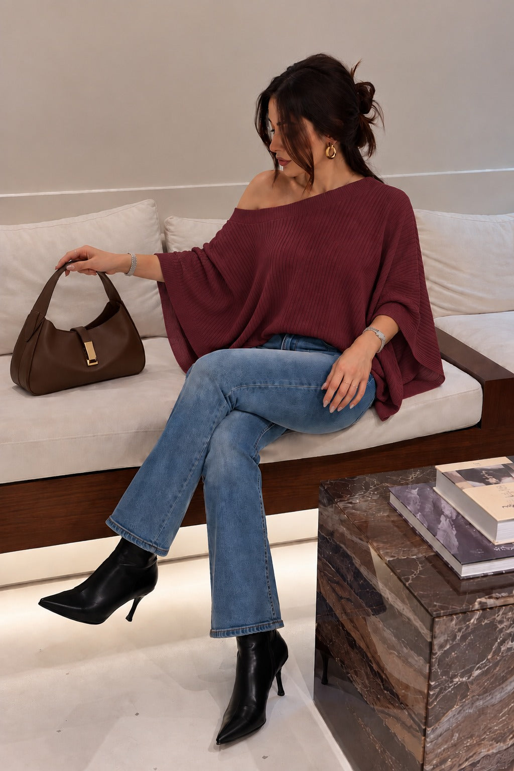 Oversized Poncho Top | بونشو أوفر سايز