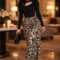 Tiger Satin Wrap Skirt - جيبة لف ساتان تايجر