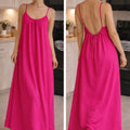 Kewii Flow Long Backless Dress (Fuchsia) 125cm