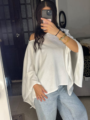 Oversized Poncho Top - Burgundy, mirror selfie