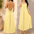 Kewii 100% Cotton Long Backless Dress (Yellow) 125cm