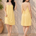 Kewii 100% Cotton Short Backless Dress (Yellow) 85cm