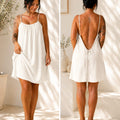 Kewii Flow Short Backless Dress (Off White) 85cm