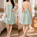Kewii 100% Cotton Short Backless Dress (Mint Green) 85cm