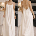Kewii Flow Long Backless Dress (Of-White) 125cm